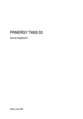 Fujitsu PRIMERGY TX600 S3 Service Supplement Manual