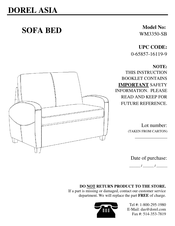 Dorel Asia WM3350-SB Instruction Booklet