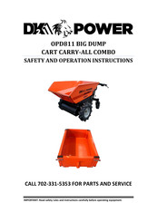 DK2 Power BIG DUMP Safety And Operation Instructions