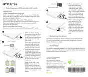 HTC U19e Quick Start Manual