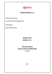 Oxgard K-14 Installation Manuallines