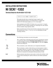 National Instruments SCXI-1332 Installation Instructions Manual