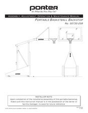 Porter 00735-208 Assembly, Adjustment, Operation & Maintenance Manual