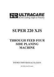 Wadkin SUPER 220 XJS Instruction Manual