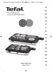 TEFAL Plancha Colormania CB6603 Manual