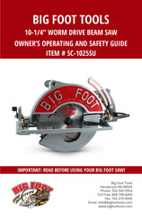 Big Foot SC-1025SU Owner Operating And Safety Manual