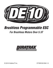Hobbico Duratrax DE10 Manual