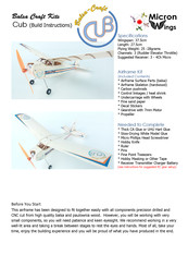 MicronWings Balsa Craft Cub Build Instructions
