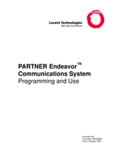 Lucent Technologies PARTNER Endeavor 362EC Programming And Use Manual
