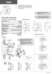 Hager CDA RA Series Manual