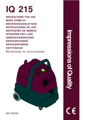 Nilfisk-Advance IQ 215 Instructions For Use Manual