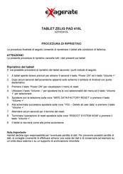 Exagerate XZPAD410L Quick Start Manual