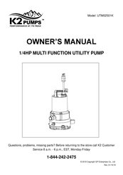 K2 PUMPS UTM02501K Owner's Manual