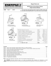 Enerpac VE42TE Repair Parts List Manual