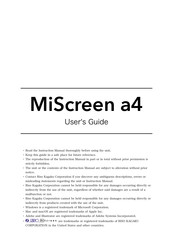 Riso MiScreen a4 User Manual