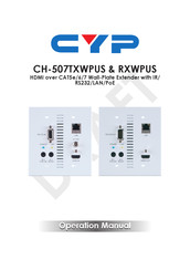 CYP CH-507RXWPUS Operation Manual