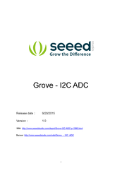 SeeedStudio Grove-I2C ADC Manual
