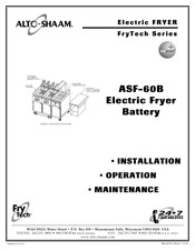 Alto-Shaam FryTech ASF-60B Installation Operation & Maintenance