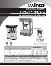 Winco POP-8RC Operating Instructions Manual