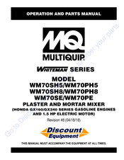 MQ Multiquip WM70SH5 Operation And Parts Manual