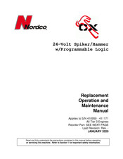 Nordco CX Operation And Maintenance Manual