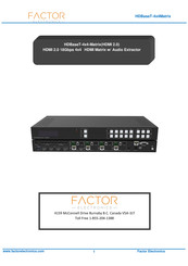 Factor Electronics HDBaseT-4x4Matrix Instructions Manual