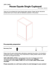 John Lewis House Equate Single Cupboard Assembly Instructions Manual