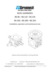 Servomech BG 200 Installation, Operation And Maintenance Manual