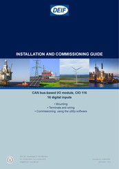 Deif CIO 116 Installation And Commissioning Manual