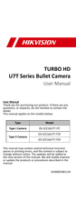 HIKVISION TURBO HD U7T Series User Manual