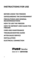 FUST GKA 1411 Instructions For Use Manual