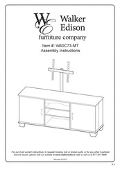 Walker Edison W60C73-MT Assembly Instructions Manual