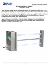 Larson Electronics IND-HVAC-DTW-UVC-R1-SS Series Instruction Manual
