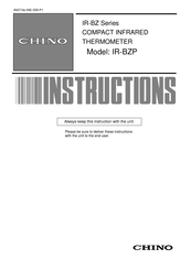 Chino IR-BZ Series Instructions Manual