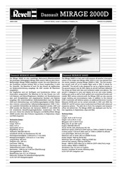 REVELL Dassault MIRAGE 2000D Manual