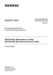 Siemens SIMATIC NET ANT793-8DJ Compact Operating Instructions