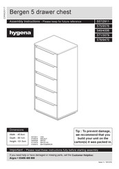 Hygena Bergen 557/2911 Assembly Instructions Manual