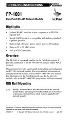 National Instruments FieldPoint FP-1001 Operating Instructions Manual