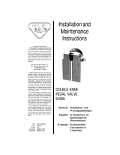T&S B-0509 Installation And Maintenance Instructions Manual