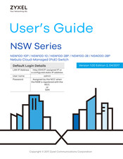 ZyXEL Communications NSW100-10P User Manual