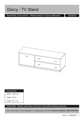 Argos Darcy TV Stand 392/5591 Assembly Instructions Manual