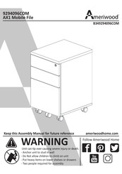 Ameriwood AX1 9294096COM Assembly Manual