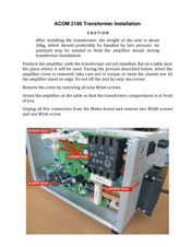 Acom 2100 Installation Manual