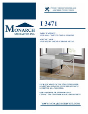 Monarch Specialties I 3471 Assembly Instructions Manual