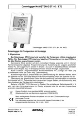 Elpro HAMSTER-E ET1-D Manual
