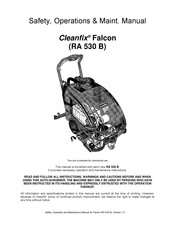 Cleanfix RA 530 B Safety, Operation & Maintenance Manual