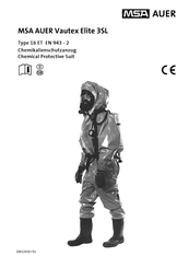 MSA AUER VAUTEX ELITE 3SL Type 1b ET EN 943-2 Manual