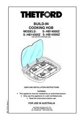 Thetford S-HB14000Z User And Installation Instructions Manual