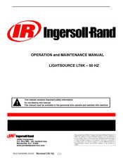 Ingersoll-Rand LT6K Operation And Maintenance Manual