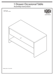 JD Williams 1 Drawer Occasional Table Assembly Instructions Manual